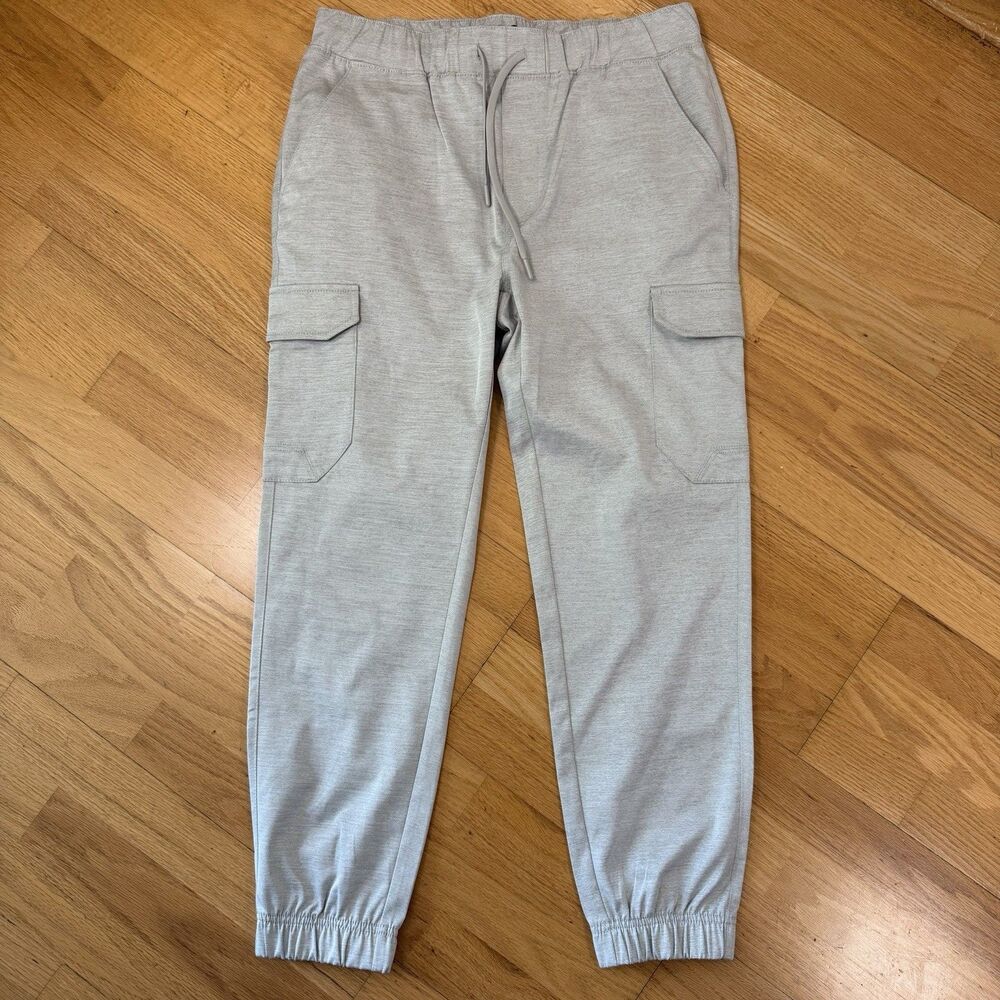 Marc Asher Cargo Joggers Gray M Athleisure Utility Sweatpants Lounge Minimalist
